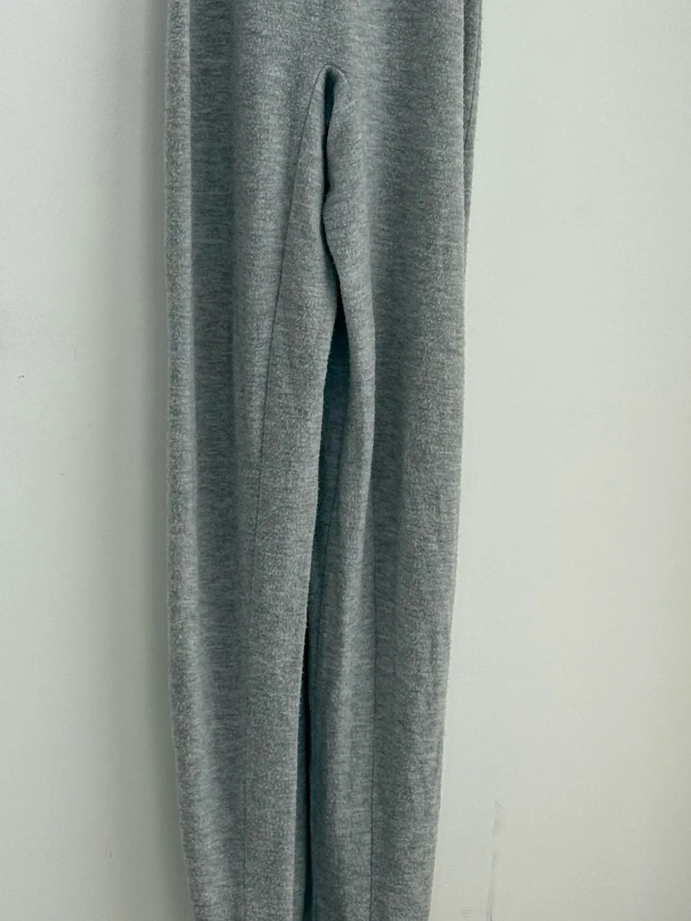 ALO Yoga Gray Knit Suspender Jumpsuit